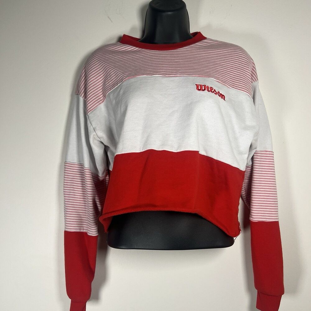 Cropped Vintage Style Wilson Tennis Sweatshirt Size Small Forever 21